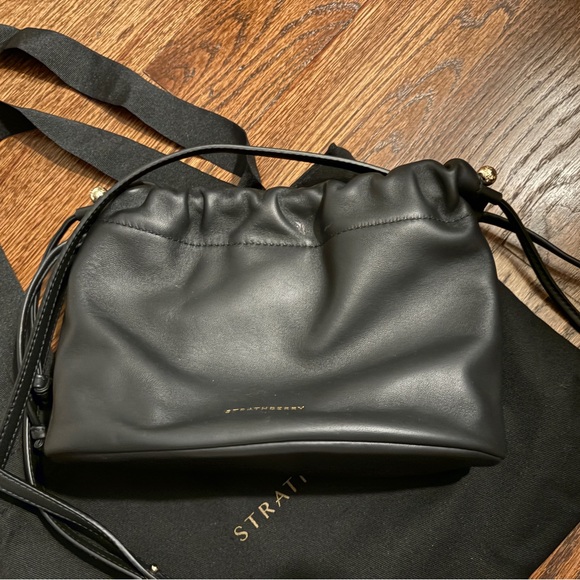 Strathberry Charlotte Black Leather Women's Bag - Picture 5 of 9